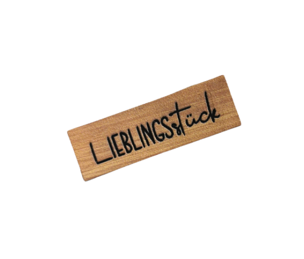 Label - "LIEBLINGSstück" -  ca. 1,5 cm x 4,5 cm - Kunstleder ++ Farbauswahl ++